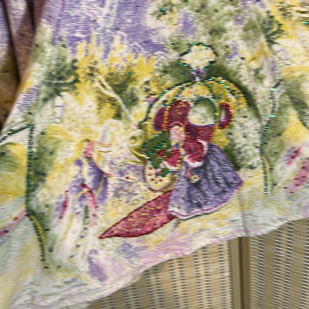 Christopher Fischer 100% Cotton Painted Victorian Cinderella Circle Skirt Medium - Picture 9 of 16